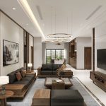 Thiết kế nội thất biệt thự Ninh Bình gỗ óc chó - Chị Linh
