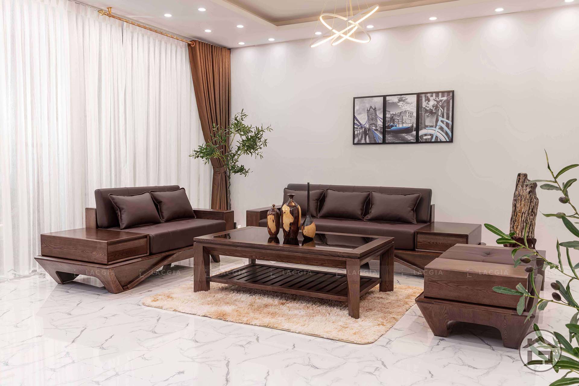Tại sao nên lựa chọn sofa gỗ chữ U cho phòng khách?