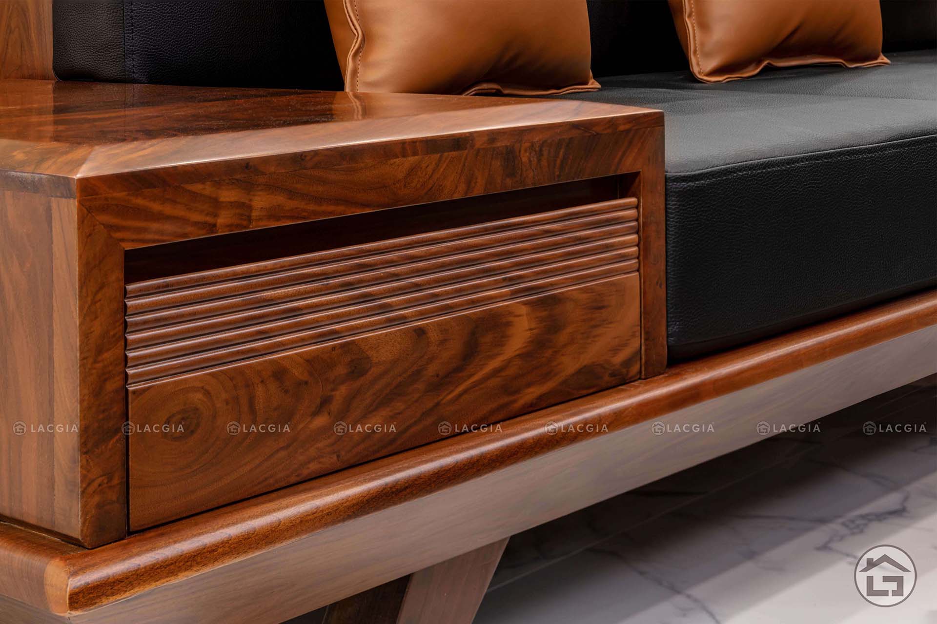 Sofa gỗ chữ L đẹp SF08