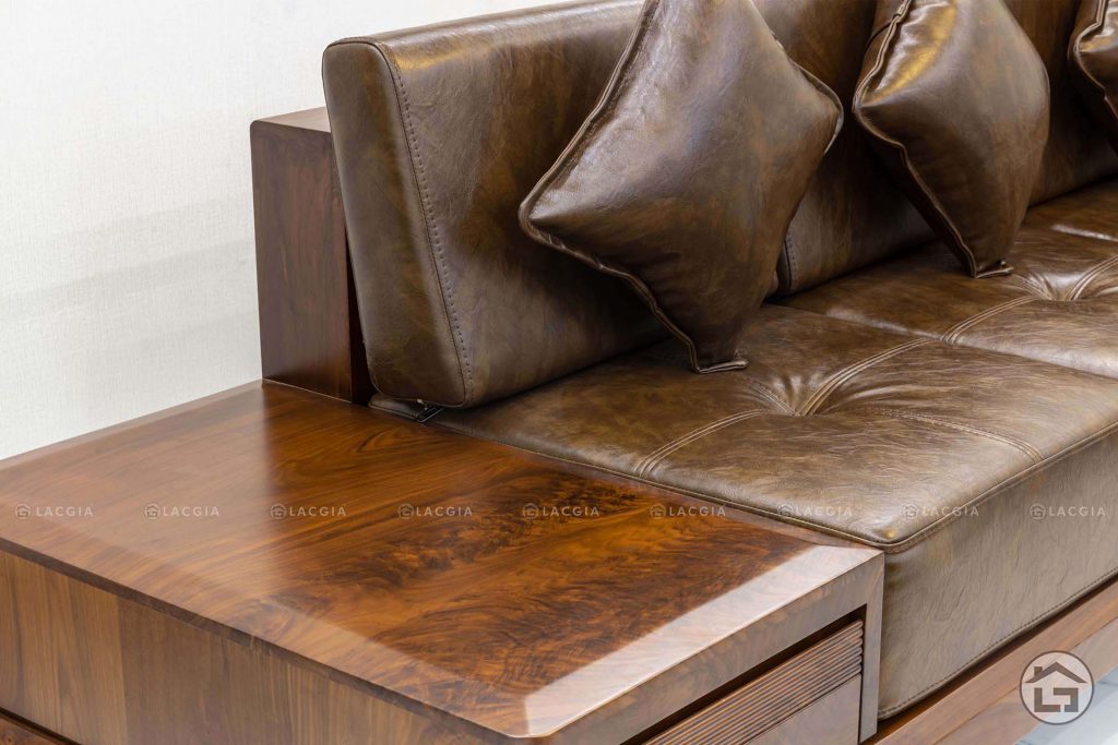 Sofa gỗ chữ L hiện đại SF30