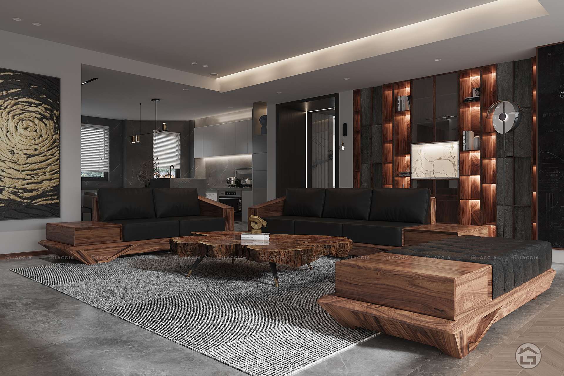 Sofa gỗ cao cấp SF29