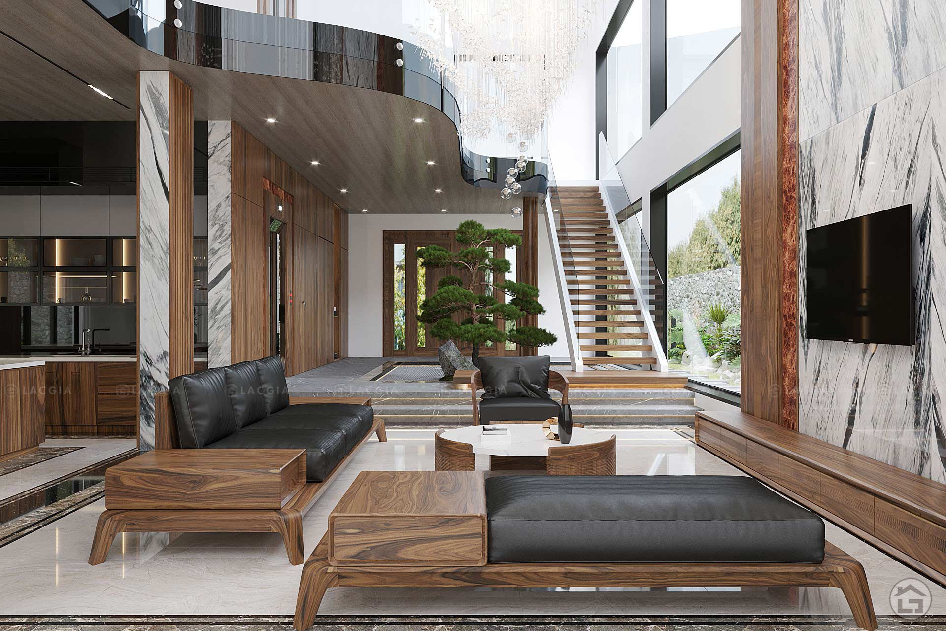 Thiết kế tiện nghi và năng động của những mẫu sofa gỗ