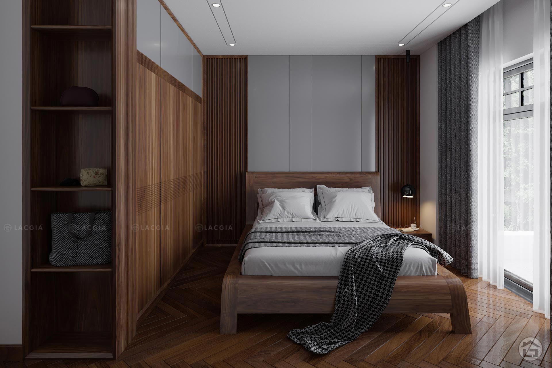 Giường ngủ gỗ hiện đại GN13 cho phòng ngủ sang trọng