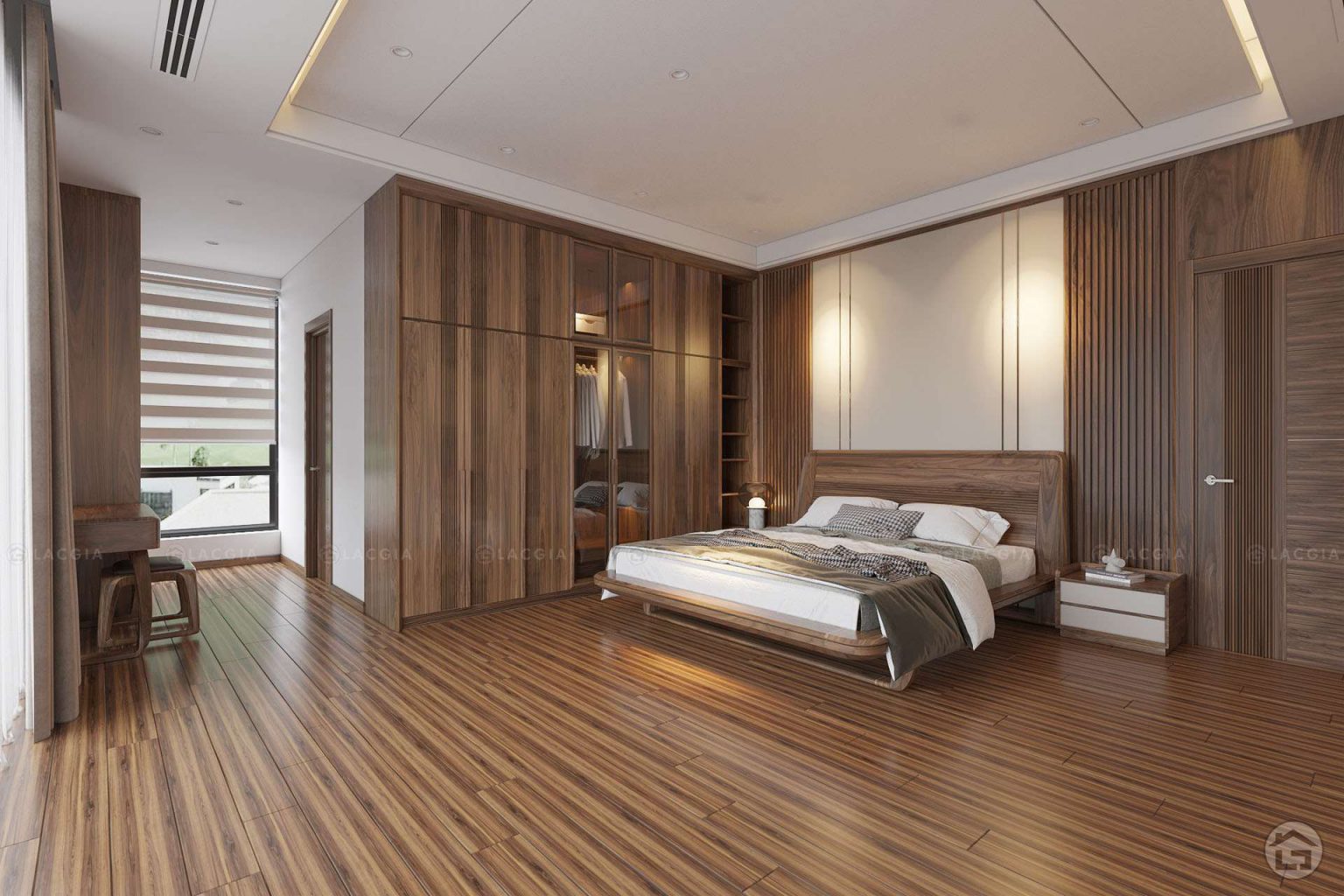 Thiết kế phòng ngủ chung cư đẹp sang trọng, mê đắm lòng người