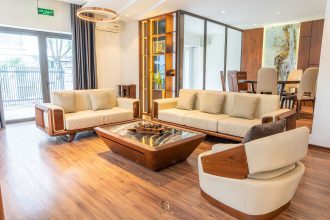 Sofa gỗ óc chó Sera