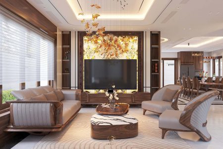 Thiết kế nội thất biệt thự anh Minh Hùng - Vĩnh Phúc